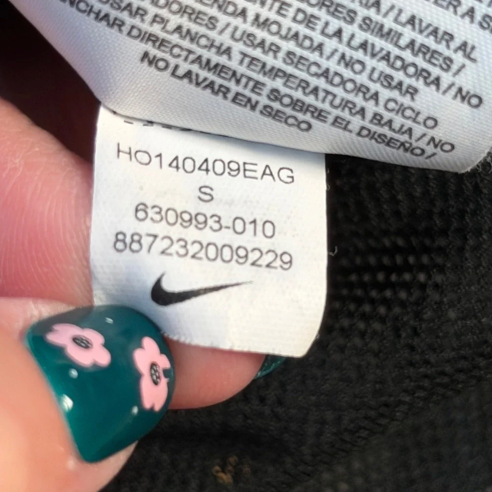 Nike Womens Windrunner Jacket Black Geometric Web Hooded Full Zip 630993-010 S